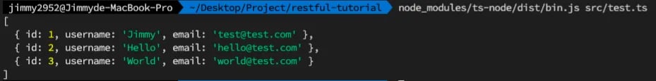 Node.js RESTful API