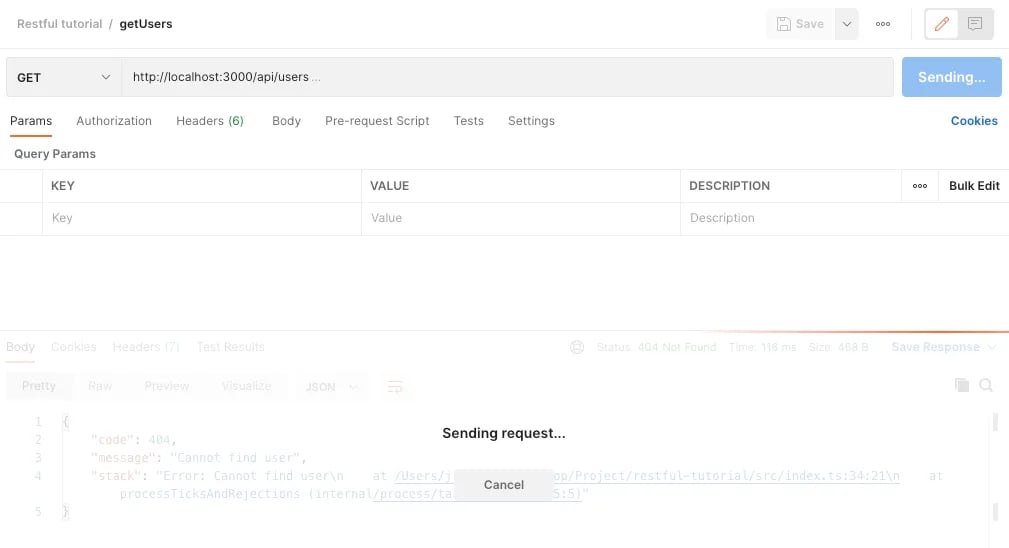Node.js RESTful API